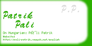 patrik pali business card